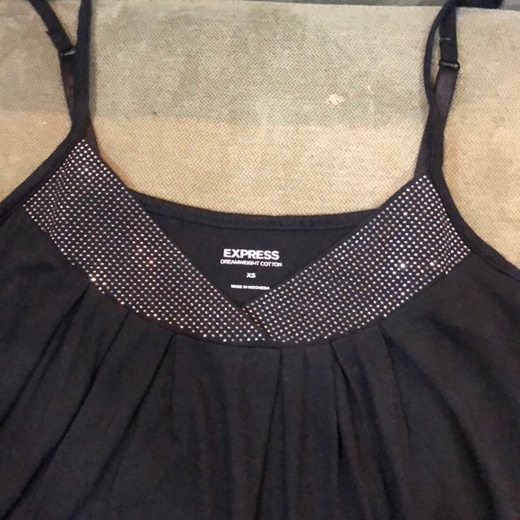 Express Black tank top with sequin detail top. - Picture 2 of 2